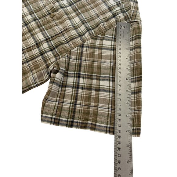 St. Johns Bay Mens Short Sleeve Plaid Button-Down Shirt Cotton Large - Picture 6 of 9